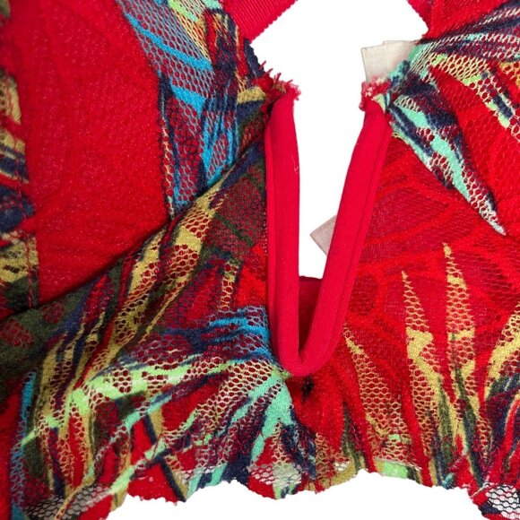 Pink Victorias Secret Date Push Up Bra Bralette Small Red Sexy Lace Padded - Picture 3 of 12